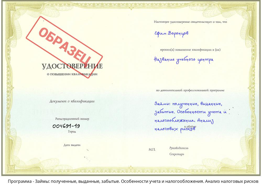 Займы: полученные, выданные, забытые. Особенности учета и налогообложения. Анализ налоговых рисков Всеволожск